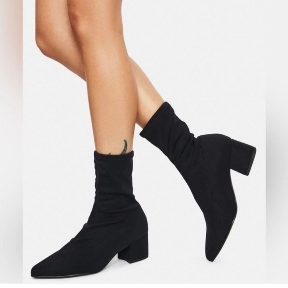 Vagabond MYA Stretch Sock Bootie 10/ 40 EU BLACK FABRIC EUC
